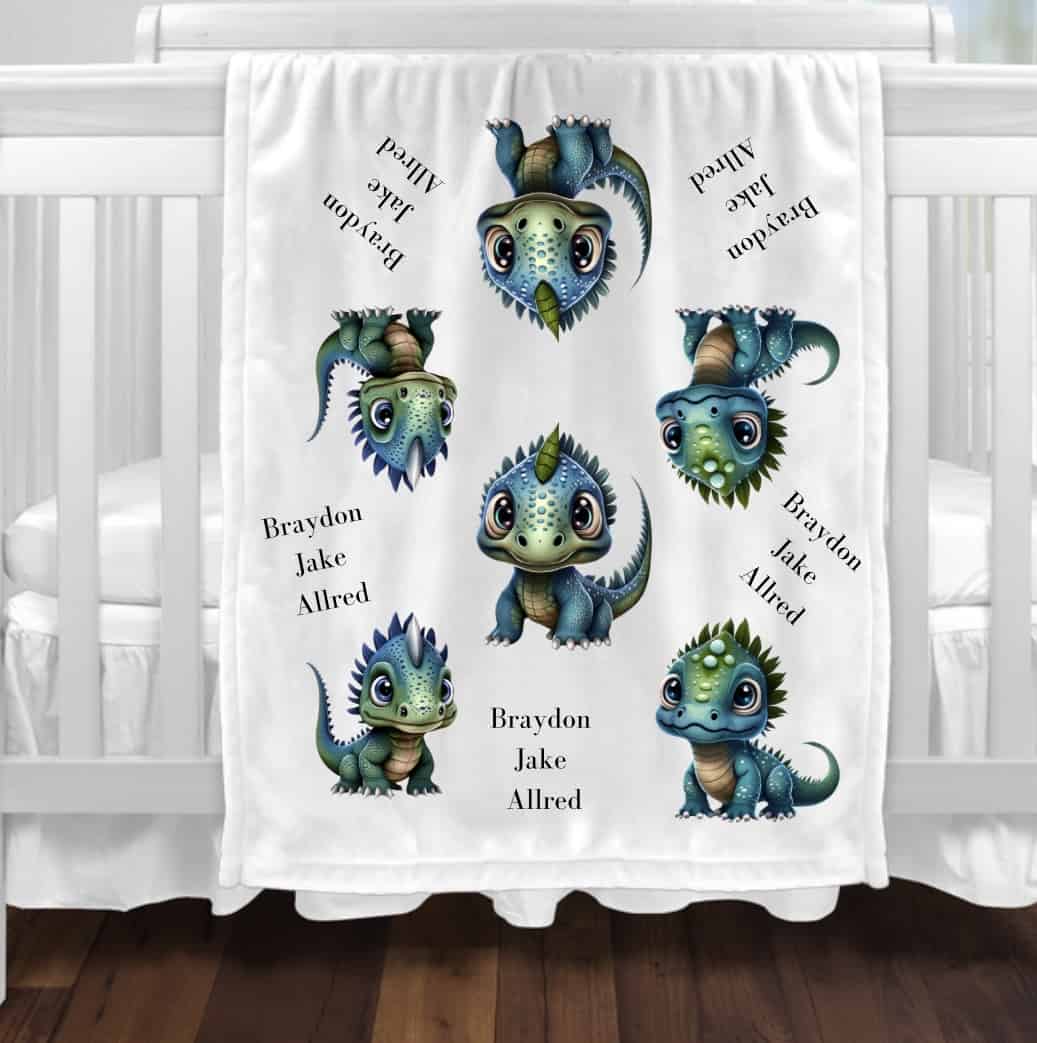- Img_7899 - Memories Made and Personalised - Memories Made and Personalised - - - Dinosaur Mink Baby Blanket - Memories Made and Personalised