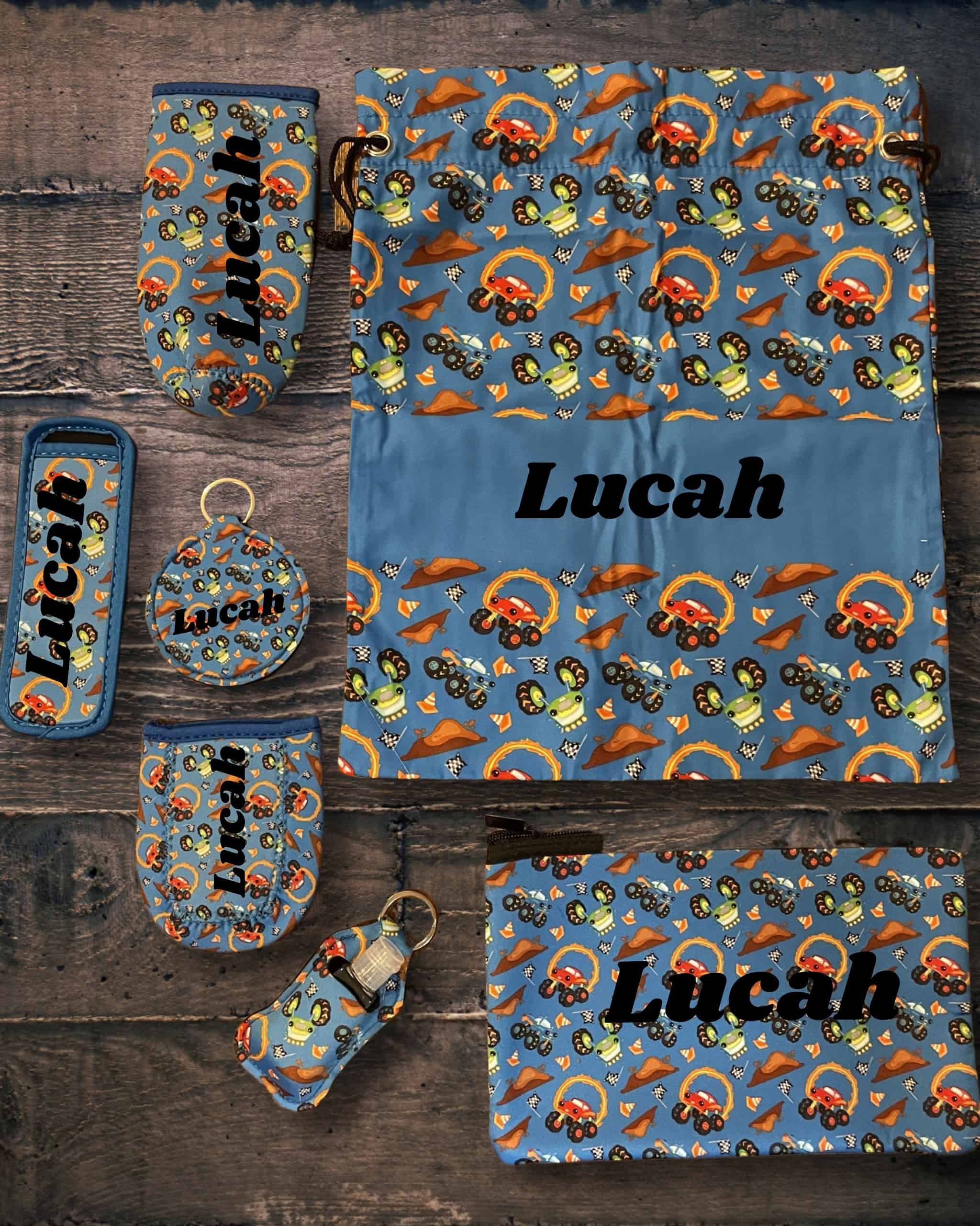 - Img_8753 - Memories Made and Personalised - Memories Made and Personalised - - - Personalised 8 Piece Monster Truck Set. - Memories Made and Personalised