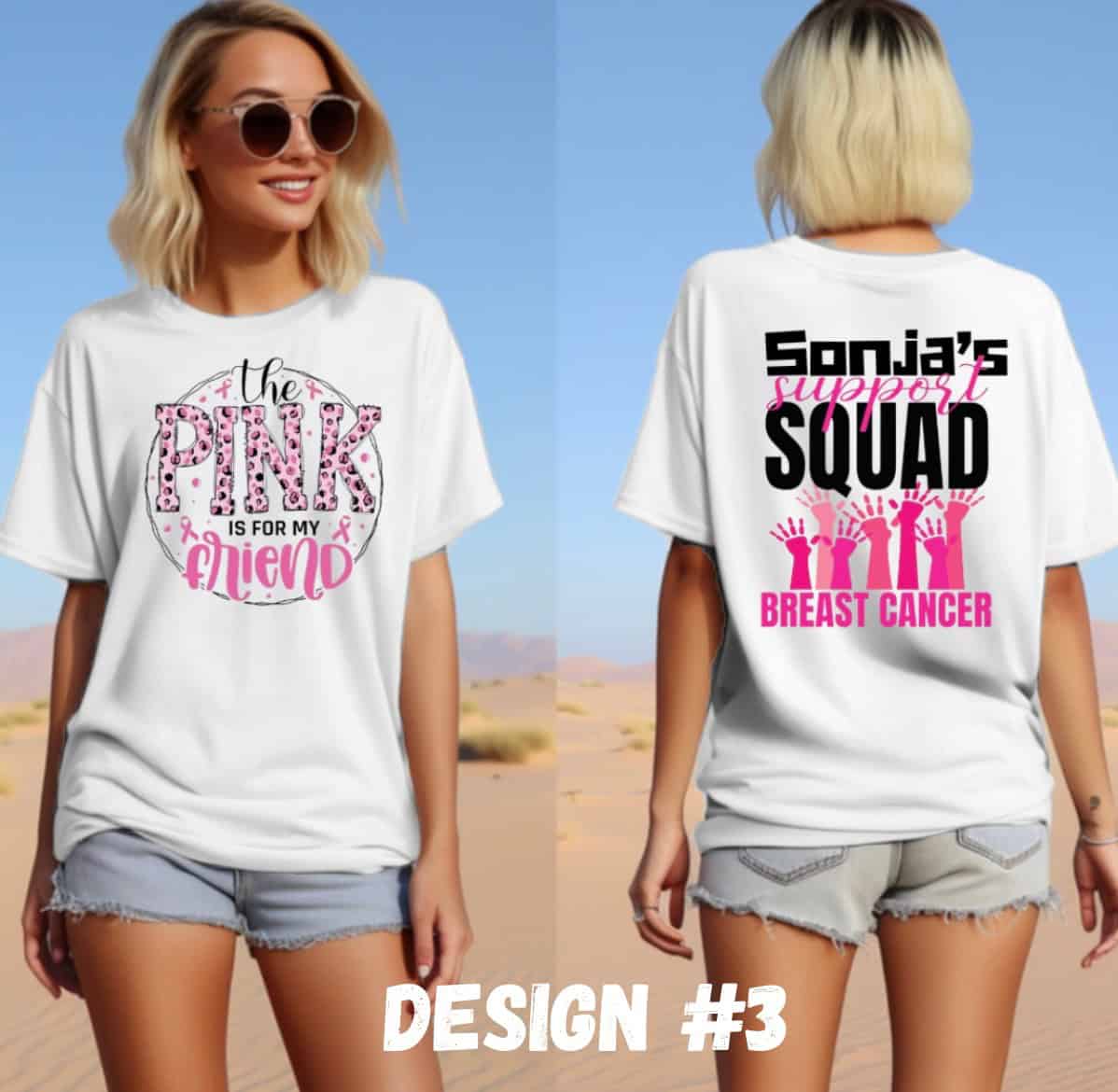 - Design 1 – 3 - Memories Made and Personalised - Memories Made and Personalised - - - Sonja Support Squad Shirt Woman - Memories Made &