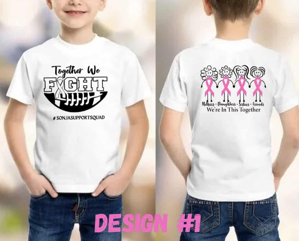 - Img_5101 - Memories Made and Personalised - Memories Made and Personalised - - - Sonjas Fundraising Kids Unisex Breast Cancer Support Shirt -