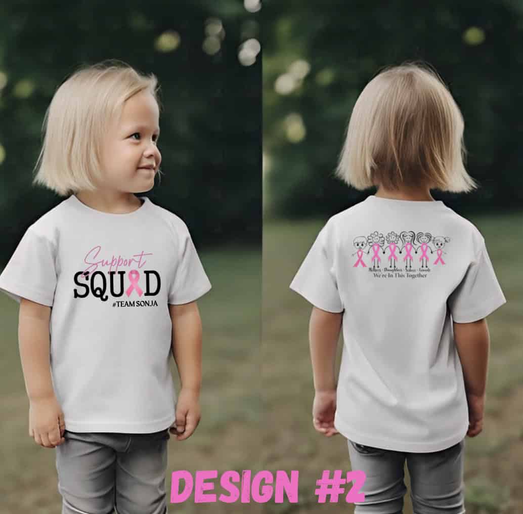 - Img_5102 - Memories Made and Personalised - Memories Made and Personalised - - - Sonjas Fundraising Kids Unisex Breast Cancer Support Shirt -