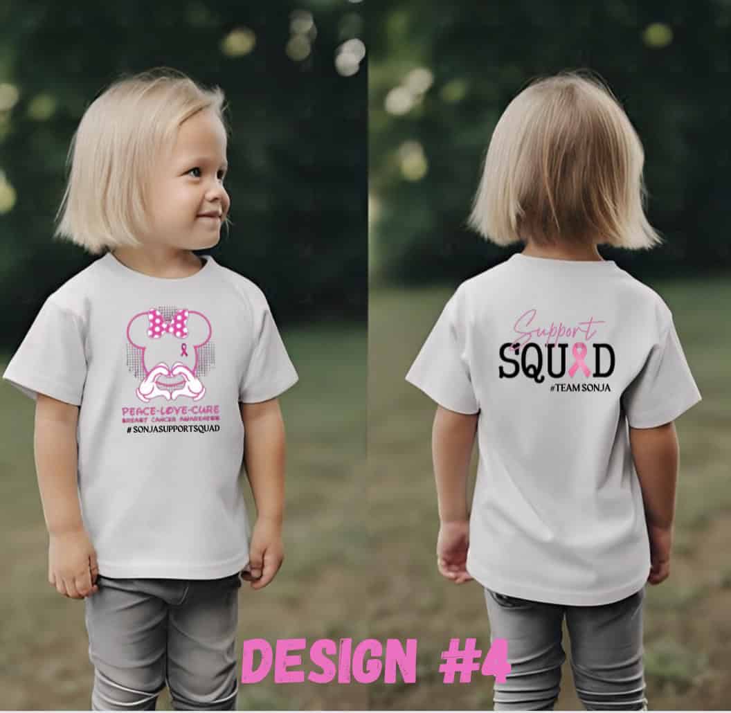 - Img_5104 - Memories Made and Personalised - Memories Made and Personalised - - - Sonjas Fundraising Kids Unisex Breast Cancer Support Shirt -