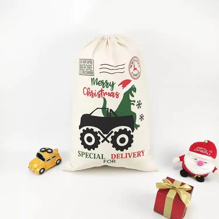 - Image - Memories Made and Personalised - Memories Made and Personalised - - - Personalised Dinosaur Santa Sack. - Memories Made and Personalised