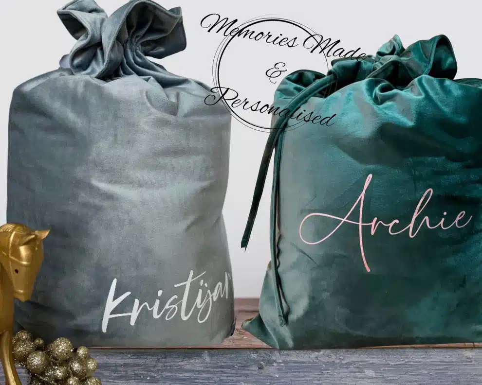 - Image_6027a683-6a6c-4f69-a403-15ee210a58f5 - Memories Made and Personalised - Memories Made and Personalised - - - Personalised Luxurious Velvet Christmas Sacks. - Memories Made and Personalised