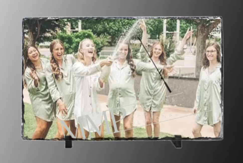 - Img_6322 - Memories Made and Personalised - Memories Made and Personalised - - - Custom Printed Slate Photo Clock 25cm X 17cm. - Memories Made and Personalised